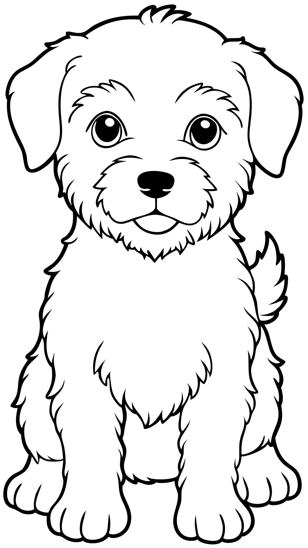 coloriages de chiots réalistes